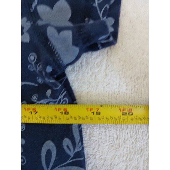 Fresh Produce Women’s Top Blouse  Small Blue Floral Print Short Sleeve - Picture 10 of 13